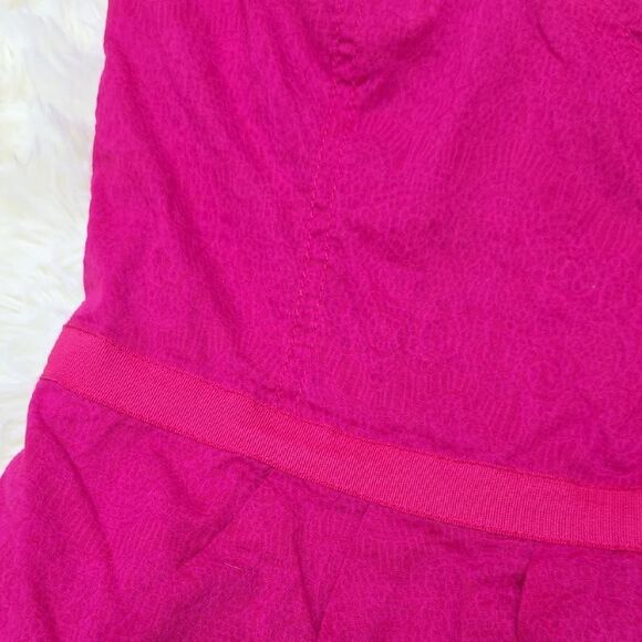 Armani Exchange Strapless Dress in Vibrant Pink - Picture 3 of 5